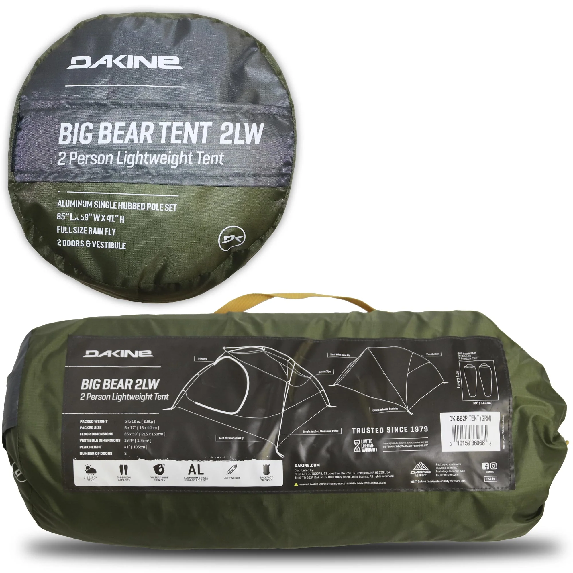 Big Bear 2-Person Tent - Utility Green/Mojave Desert - Image 7