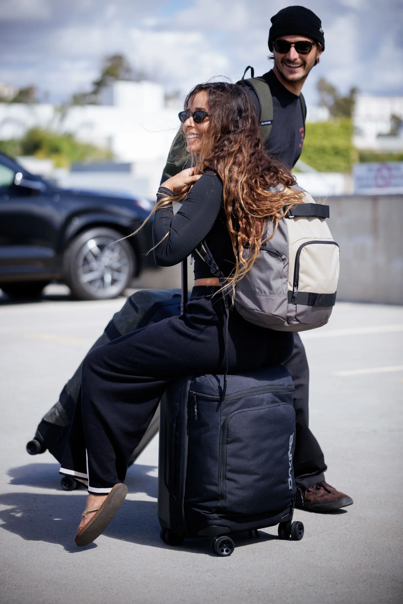 Split 4 Wheel Carry On Roller Bag 48L - Mulled Basil - Image 15
