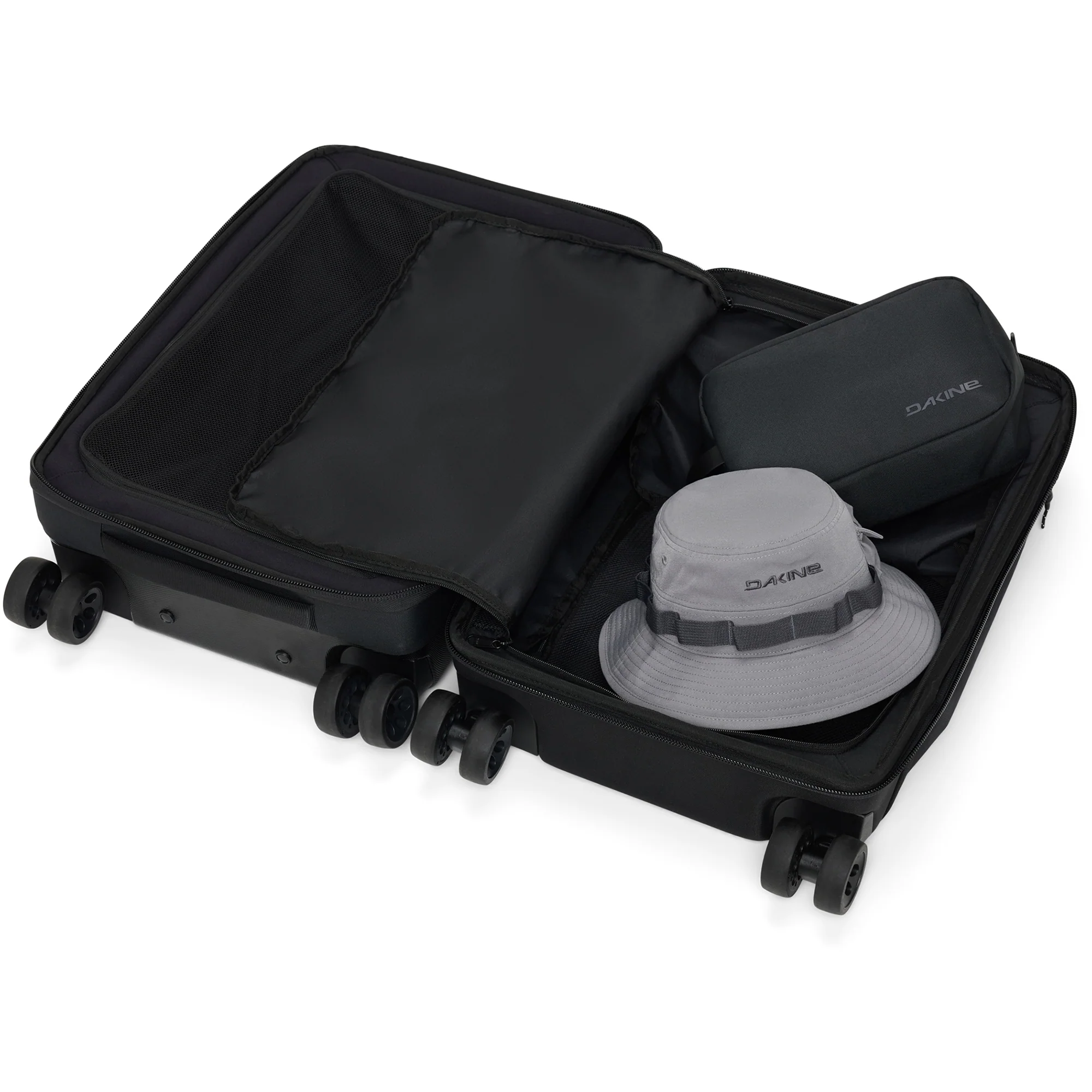 Split 4 Wheel Carry On Roller Bag 48L - Mulled Basil - Image 6
